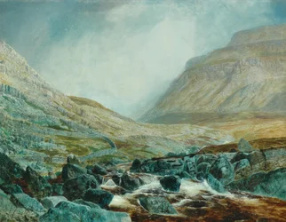 Ingleborough depuis White Scar, Yorkshire Limestone Strata, 1868
